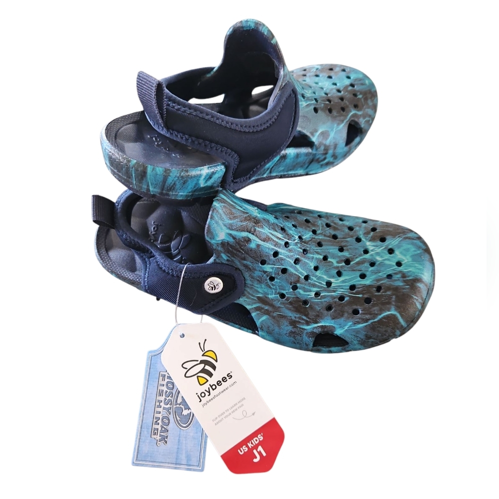 Joybees Size 1 Kids New Blue Clogs‎ Water Shoes